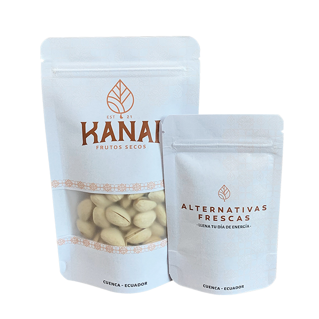 河北米粒-客户定制Logo白牛皮纸开窗食品包装袋厂家直销