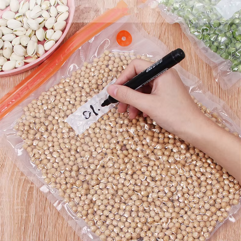 Food Grade Eco-Friendly PE Food storage bags with air valve ,Plastic Zipper bags,Vacuum sealer package for Food and Fruits