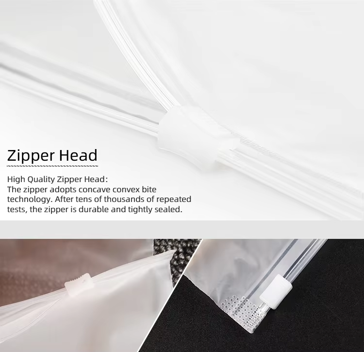 Degradable Custom Printing Plastic Frosted Zipper Bag Clothing Packaging Plastic Ziplock Bag