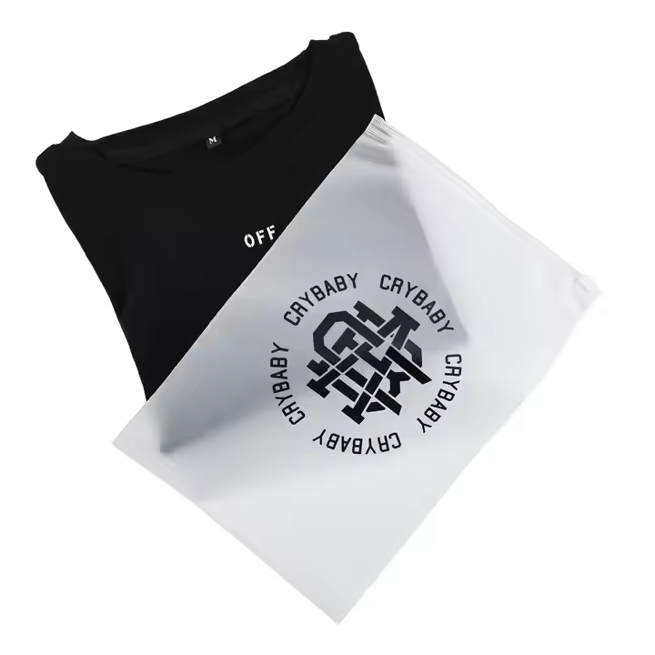 Degradable Custom Printing Plastic Frosted Zipper Bag Clothing Packaging Plastic Ziplock Bag