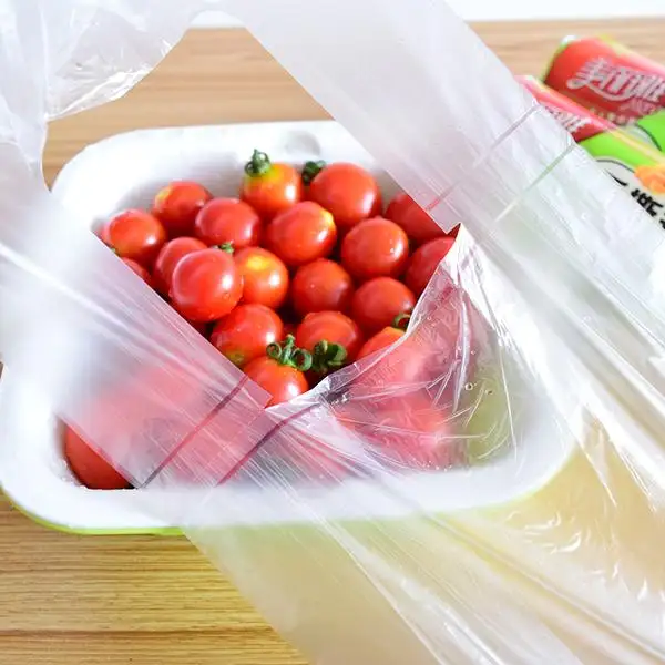 Custom printed clear hdpe ldpe t-shirt plastic food packaging roll bag shopping plastic carrier food bag on roll for supermarket