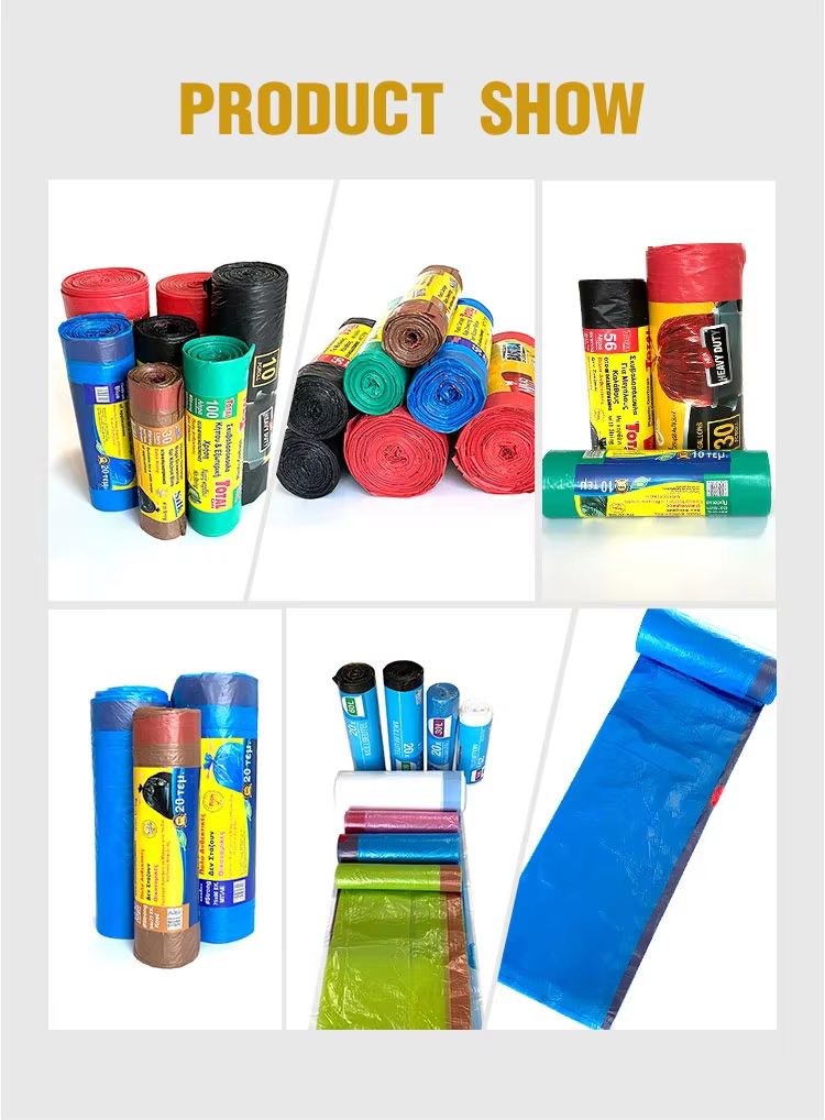 Custom plastic construction industrial heavy duty garbage trash bags pe 13 60 gallon kitchen dustbin rubbish garbage trash bags