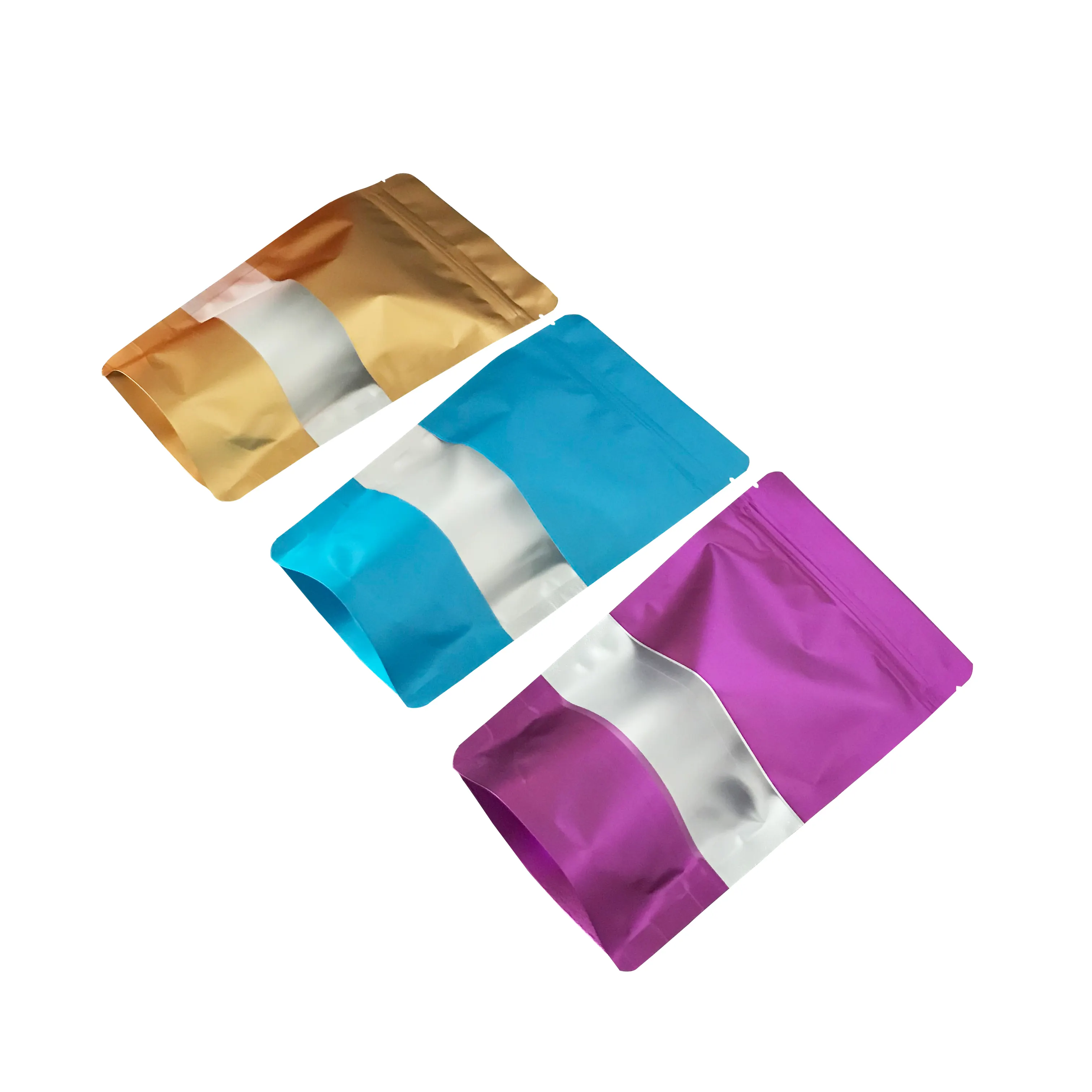 Matte stand up pouch plastic zipper bag frosted window colorful pouch/bag coffee snack cookie bag