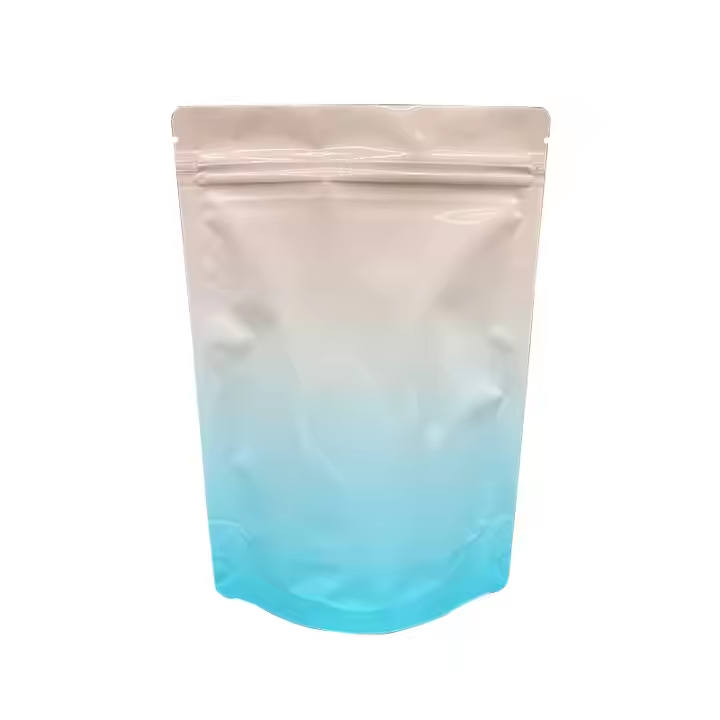 Gradient color aluminum foil bags printed packaging bag snack puffed food pouch small sachet ziplock stand up pouch