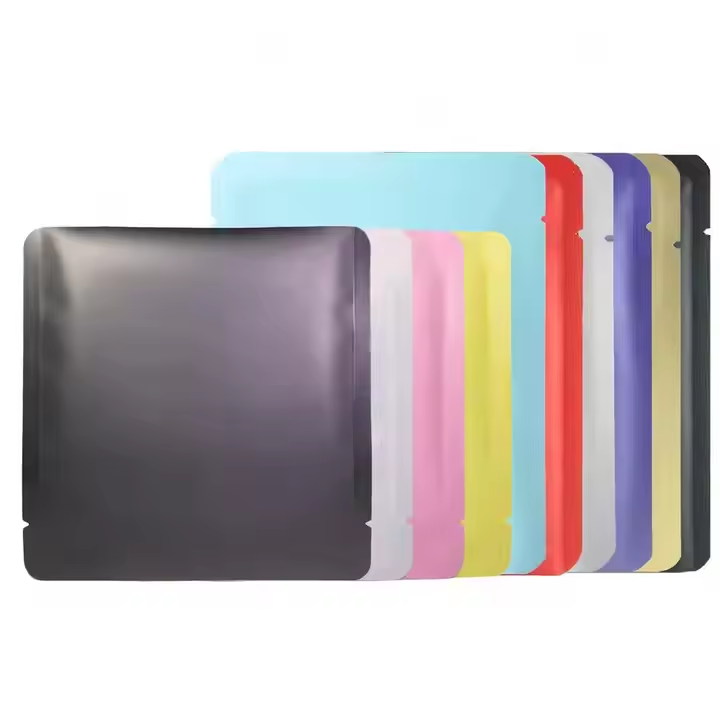 Matte color Mylar Bags Aluminum Foil Stand Up Pouch Ziplock Snack Food Bag aluminum packaging