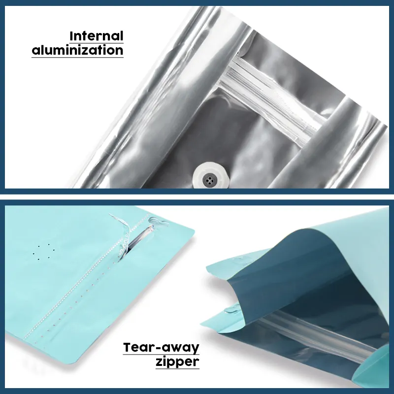 ziplock bags wholesale flat bottom coffee bean packaging bags 250g 500g 1kg biodegradable coffee bean bag with valve