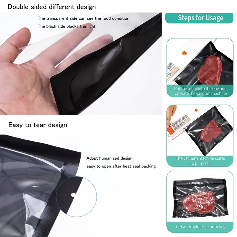 Vacuum Sealer Bags packing For Food,Custom Printed Biodegradable Vacuum Food Seal Bag,Food Vacuum Sealer Bag