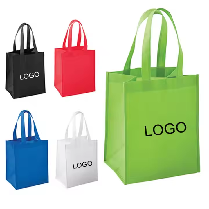 Low Moq Custom Nonwoven Bag Shopping for Eco Friendly Reusable Shopping Bag Grocery Non Woven Tote Bags With Custom Printed Logo