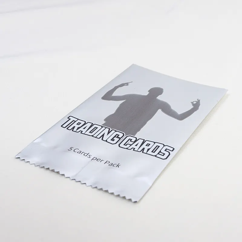 Silver Back Seal Game Card Colorful Printed Toy Aluminum Foil Trading Cards Poker Packaging Bags