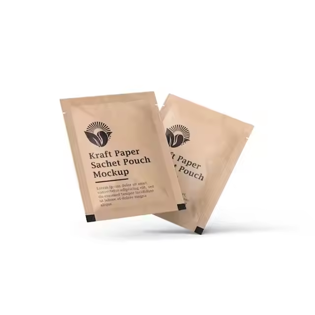 Hebeimili-Biodegradable Food Grade Customized Kraft Paper Sachet Packaging Pouch Bag for Sugar Powder Food