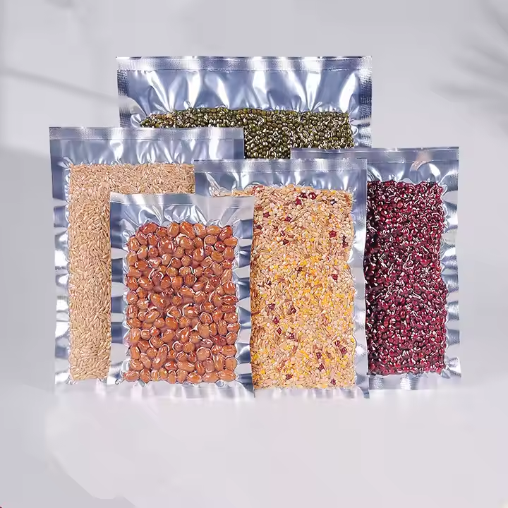 Transparent Window Self-sealing Yin and Yang Bags Front Aluminum Foil Vacuum Packing Bags Vacuum Food Packaging Bag