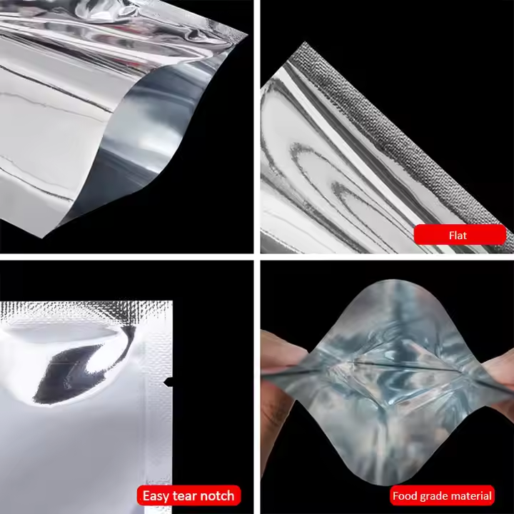 Hebeimili-Aluminum Foil Packs Silver Pouch Side Bags