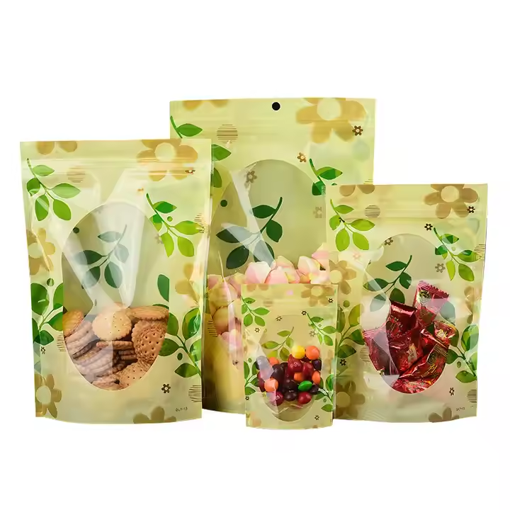 Hebeimili-Fashion Upright Bags Food Zipper Bags LDPE Intaglio Printing Moisture Resistant Heat Seal Styling/Upright Self-Sealing Bags