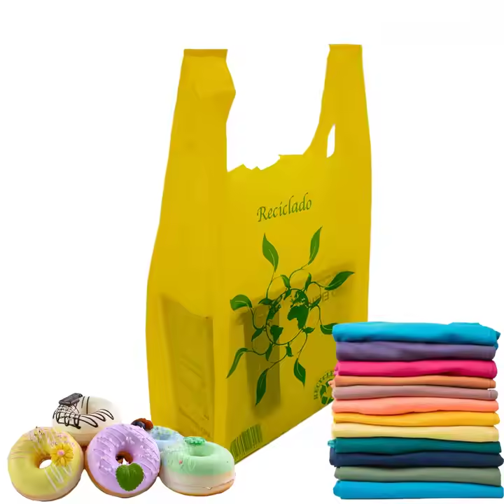 Hebeimili-Wholesale cheap t-shirt plastic bags roll with logo HDPE plastic custom size biodegradable supermarket tote bags