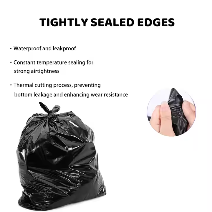 Hebeimili-Plastic Bags Wholesale with Custom Logo Heavy Duty LDPE/HDPE Garbage Bags Waterproof and Tear-Resistant for Industry and Outdoor