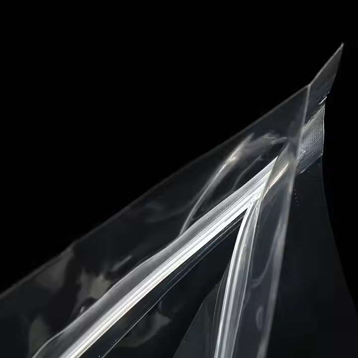 Hebeimili-In Stock and Custom Clear Transparent 3 Side Seal Flat Resealable Zip Lock Food Packaging Plastic Pouches Bags