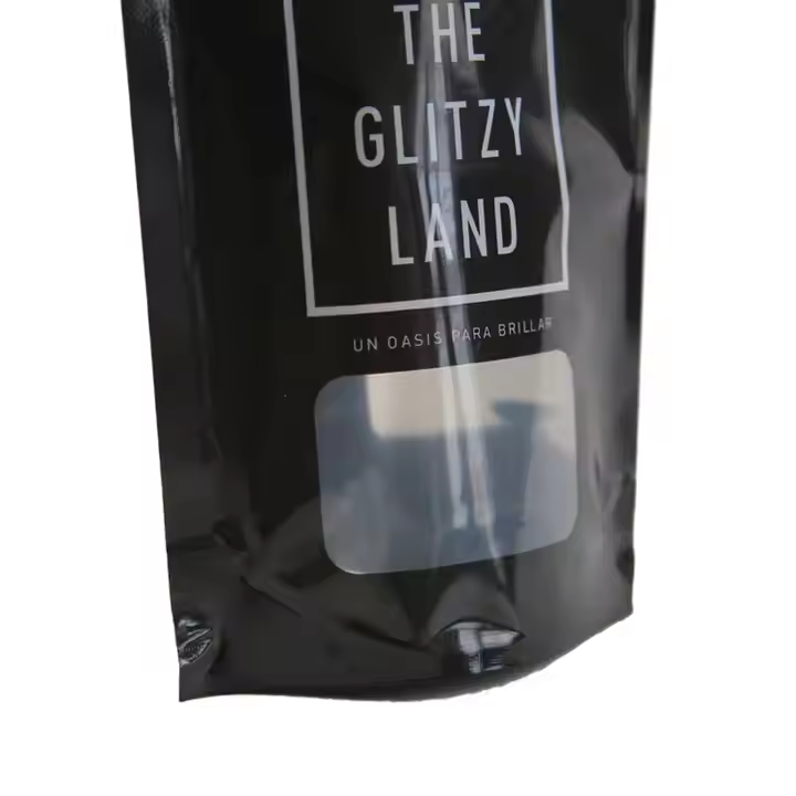 Hebeimili-Custom Print Mylar Packaging Zipper Stand up Zip Lock Pouch Black Mylar Bag With Window