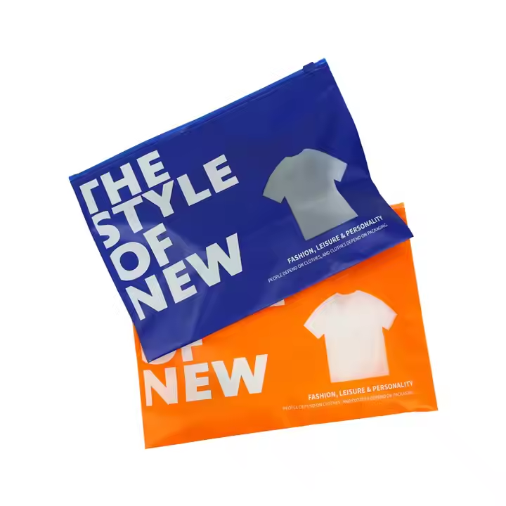 Hebeimili-Custom Printing logo Eco-friendly Resealable Plastic Zipper Ziplock Package Bags With Zipper for Clothes Clothing Packaging Bags